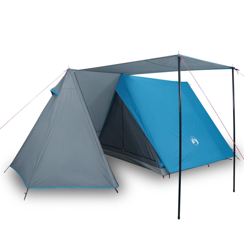 Tente de camping 3 personnes bleu imperméable