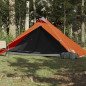 Tente de camping tipi 1 personne orange imperméable