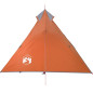 Tente de camping tipi 1 personne orange imperméable