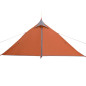 Tente de camping tipi 1 personne orange imperméable