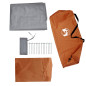 Tente de camping tipi 1 personne orange imperméable