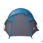 Tente de camping tunnel 3 personnes bleu imperméable