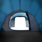 Tente de camping tunnel 3 personnes bleu imperméable