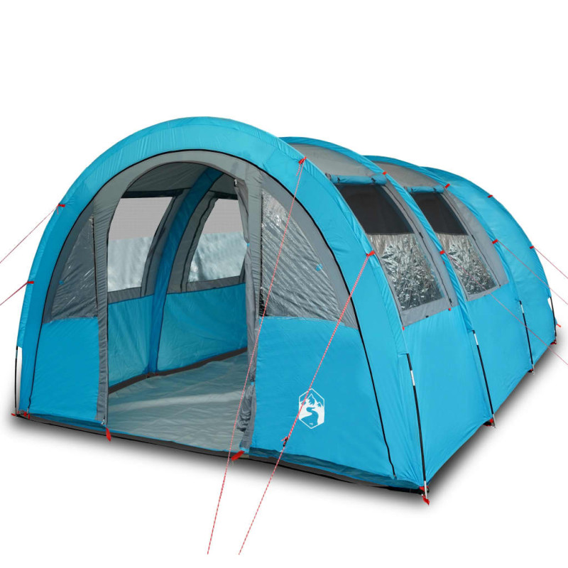 Tente de camping tunnel 4 personnes bleu imperméable