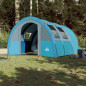 Tente de camping tunnel 4 personnes bleu imperméable