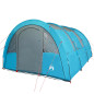 Tente de camping tunnel 4 personnes bleu imperméable