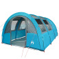 Tente de camping tunnel 4 personnes bleu imperméable