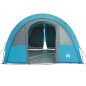 Tente de camping tunnel 4 personnes bleu imperméable