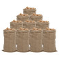 Sacs en jute 10 pcs 65x135 cm 100 % jute 340 g m²