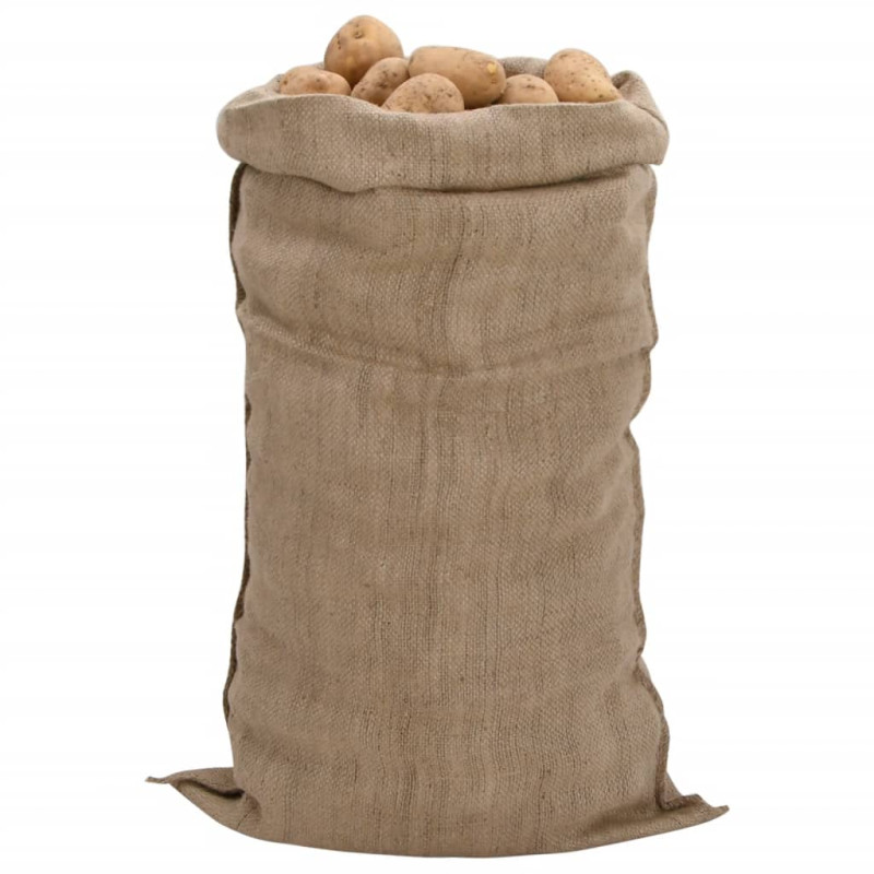 Sacs en jute 10 pcs 65x135 cm 100 % jute 340 g m²