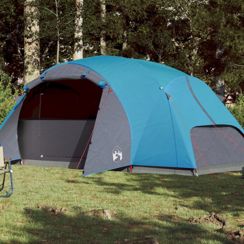 Tente familiale Crossvent 8 personnes bleu imperméable