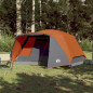 Tente de camping avec porche 4 personnes orange imperméable