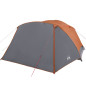 Tente de camping avec porche 4 personnes orange imperméable