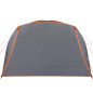 Tente de camping avec porche 4 personnes orange imperméable