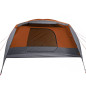 Tente de camping avec porche 4 personnes orange imperméable