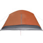 Tente de camping avec porche 4 personnes orange imperméable