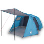 Tente de camping tunnel 4 personnes bleu imperméable