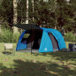 Tente de camping tunnel 4 personnes bleu imperméable