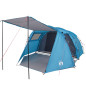 Tente de camping tunnel 4 personnes bleu imperméable