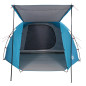 Tente de camping tunnel 4 personnes bleu imperméable