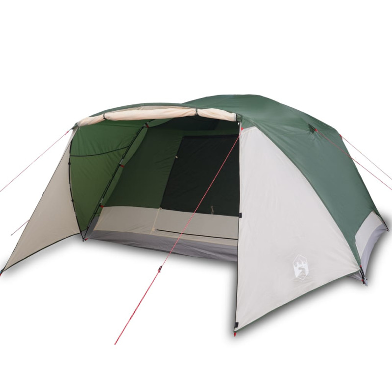 Tente de camping avec porche 4 personnes vert imperméable