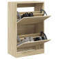 Armoire à chaussures chêne sonoma 60x34x96,5 cm bois ingénierie