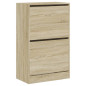 Armoire à chaussures chêne sonoma 60x34x96,5 cm bois ingénierie