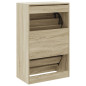 Armoire à chaussures chêne sonoma 60x34x96,5 cm bois ingénierie