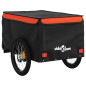 Remorque de vélo noir et orange 45 kg fer