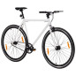 Vélo à pignon fixe blanc et noir 700c 59 cm