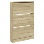 Armoire à chaussures chêne sonoma 80x21x125,5cm bois ingénierie