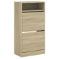 Armoire à chaussures chêne sonoma 60x34x116cm Bois d ingénierie