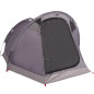 Tente de camping tunnel 3 personnes gris et orange imperméable