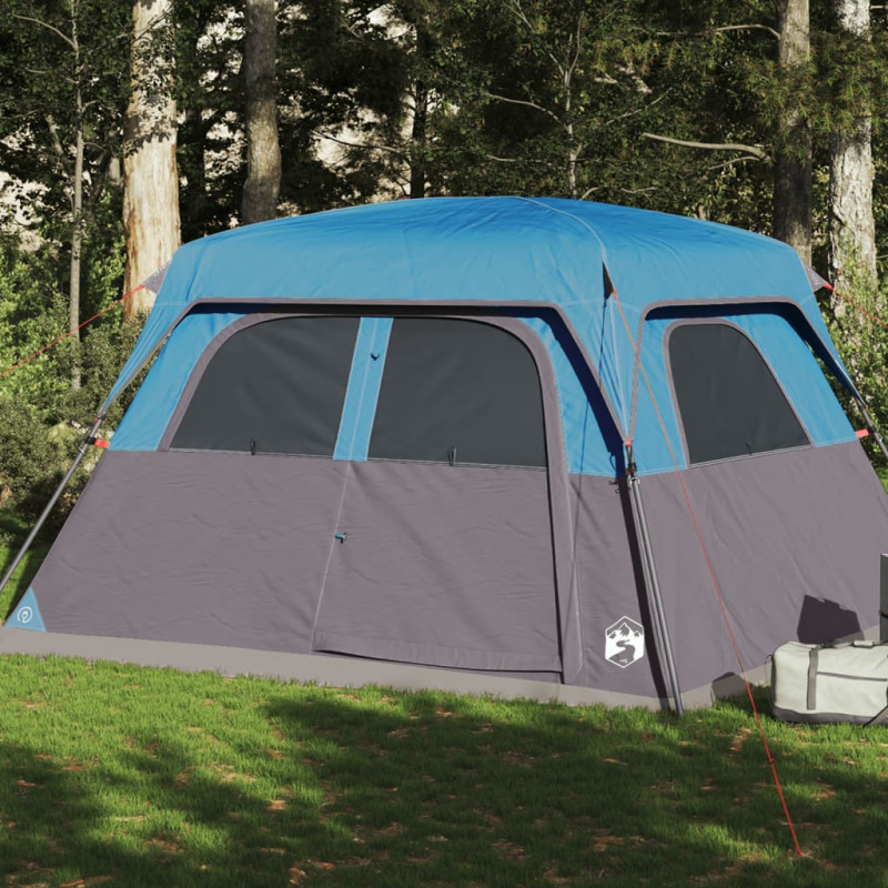 Tente de cabine familiale 6 personnes bleu imperméable