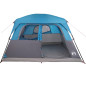 Tente de cabine familiale 6 personnes bleu imperméable