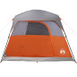 Tente de camping de cabine 4 personnes orange imperméable