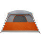 Tente de camping de cabine 4 personnes orange imperméable