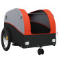 Remorque de vélo noir et orange 30 kg fer