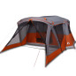 Tente de camping avec porche 4 personnes orange imperméable