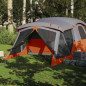 Tente de camping avec porche 4 personnes orange imperméable