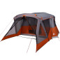 Tente de camping avec porche 4 personnes orange imperméable