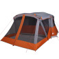 Tente de camping avec porche 4 personnes orange imperméable