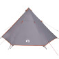 Tente familiale tipi 8 personnes gris et orange imperméable