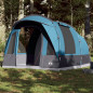 Tente de camping tunnel 3 personnes bleu imperméable