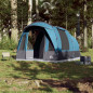 Tente de camping tunnel 3 personnes bleu imperméable