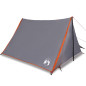 Tente de camping 2 personnes gris et orange imperméable