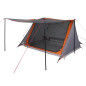 Tente de camping 2 personnes gris et orange imperméable