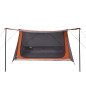 Tente de camping 2 personnes gris et orange imperméable