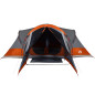 Tente familiale tipi 8 personnes gris et orange imperméable