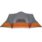 Tente familiale tipi 8 personnes gris et orange imperméable